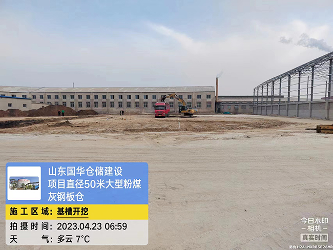 西藏大型粉煤灰钢板仓直径50米项目进场